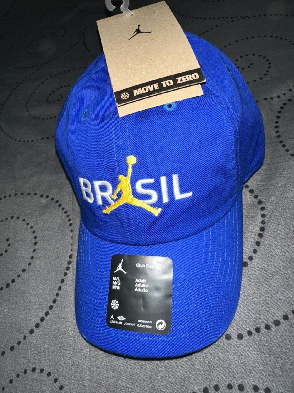 NIKE JORDAN BRASIL CLUB COTTON ROYAL BLUE HAT SIZE M/L UNISEX NWT $$$$